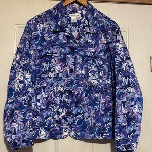 Coldwater‎ Creek Purple Floral Jacket